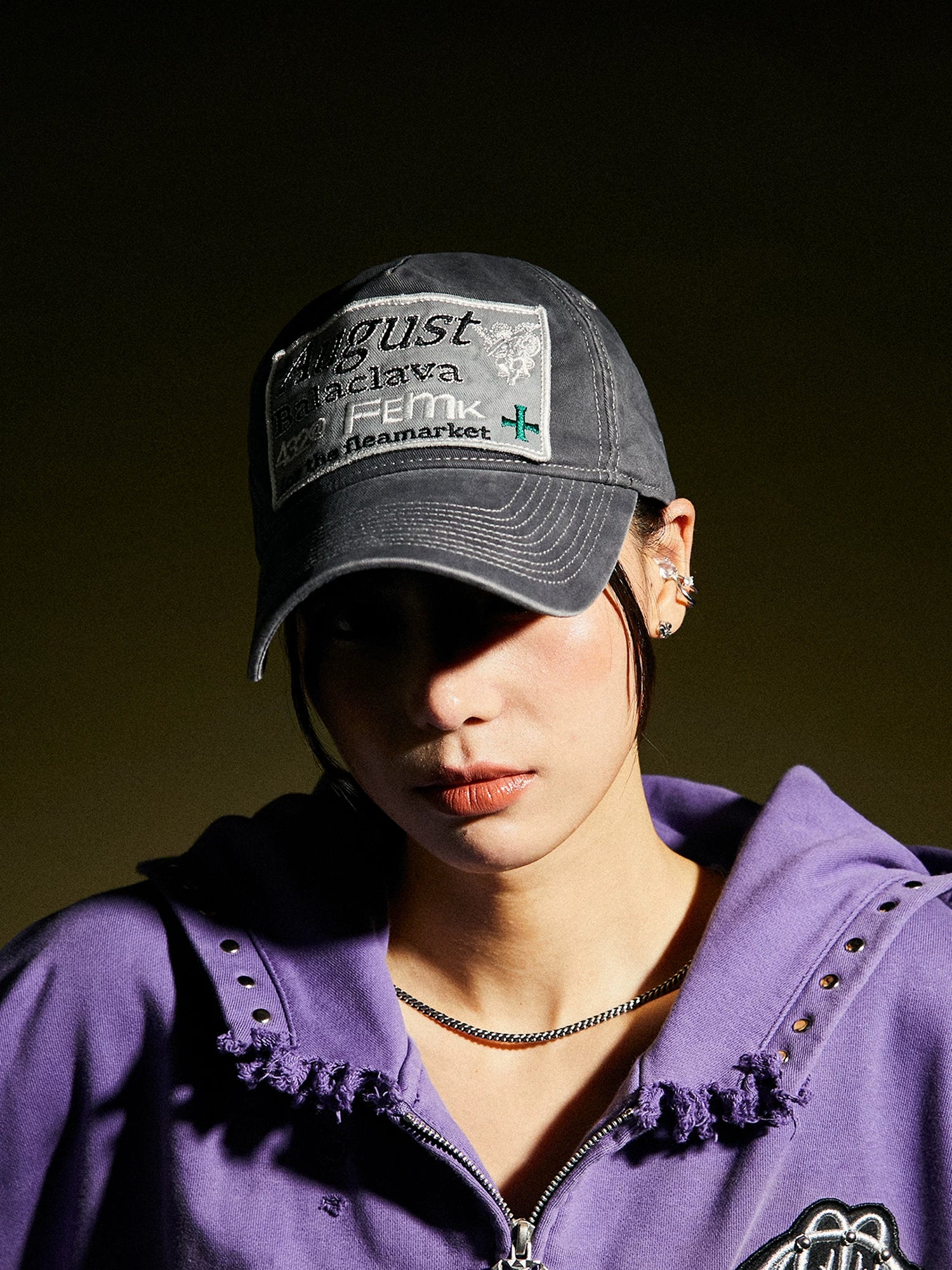 Fleamarket Letter Embroidered Baseball Cap