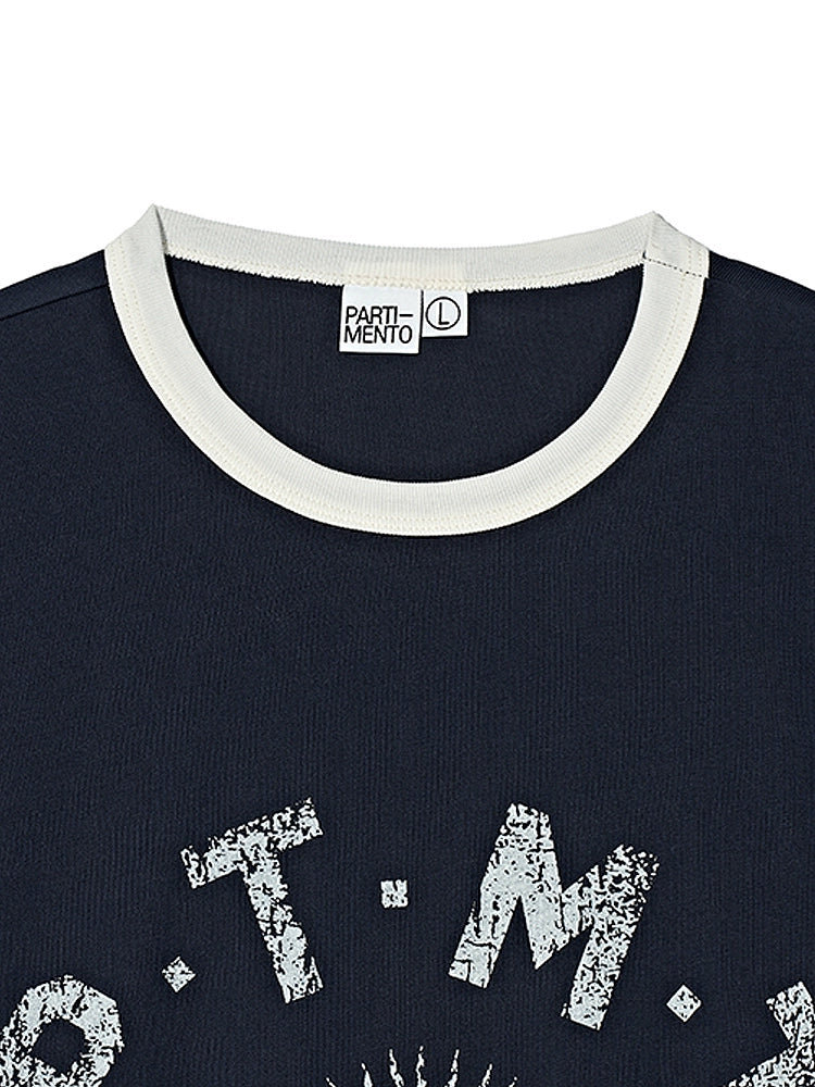 PARTIMENTO Washed Old Sun Print Tee