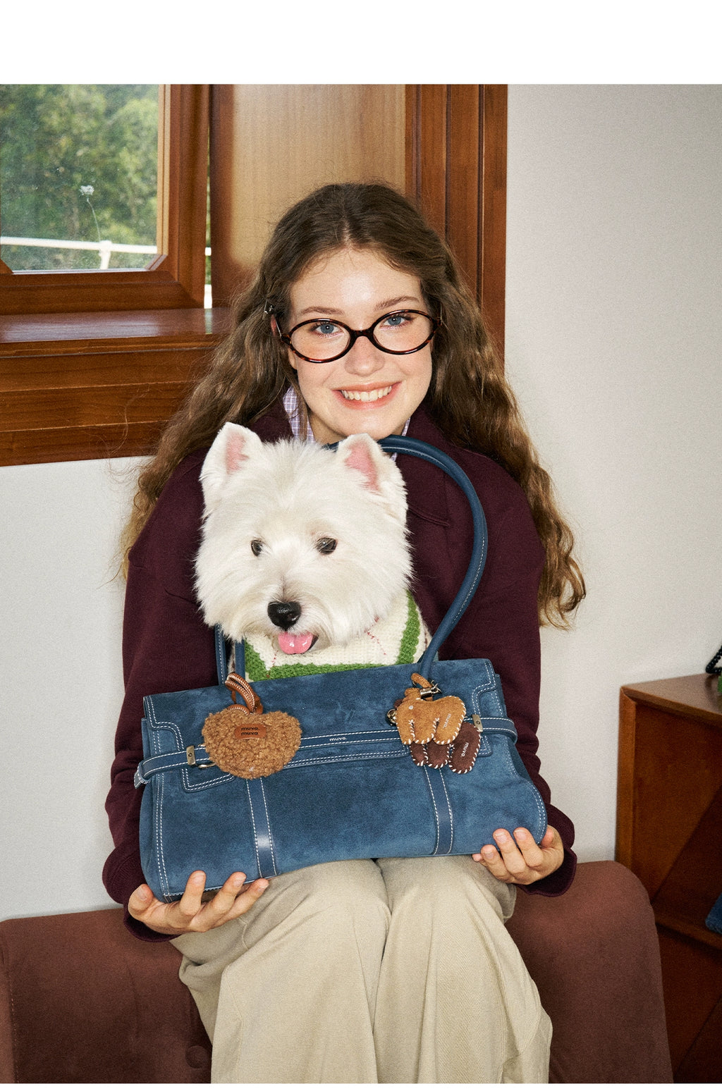 MUVA British Style Loop with Cowhide Large-capacity Shoulder Bag