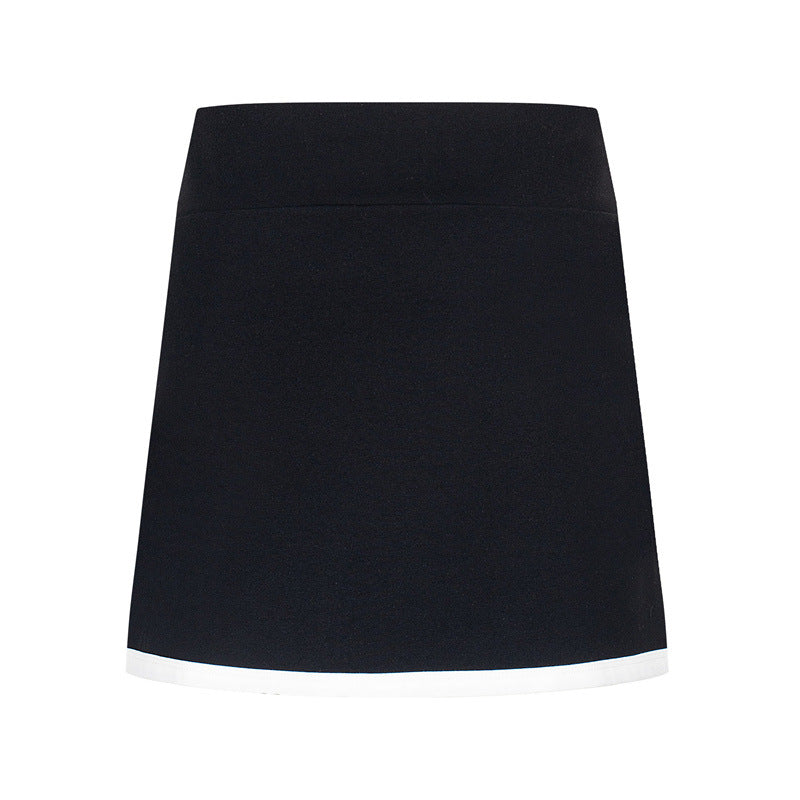 Nariele Hem Split Design Niche Versatile A-word Skirt