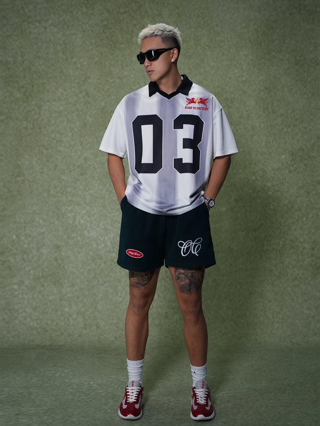 OOTC Vertical Embroidery Casual Tee