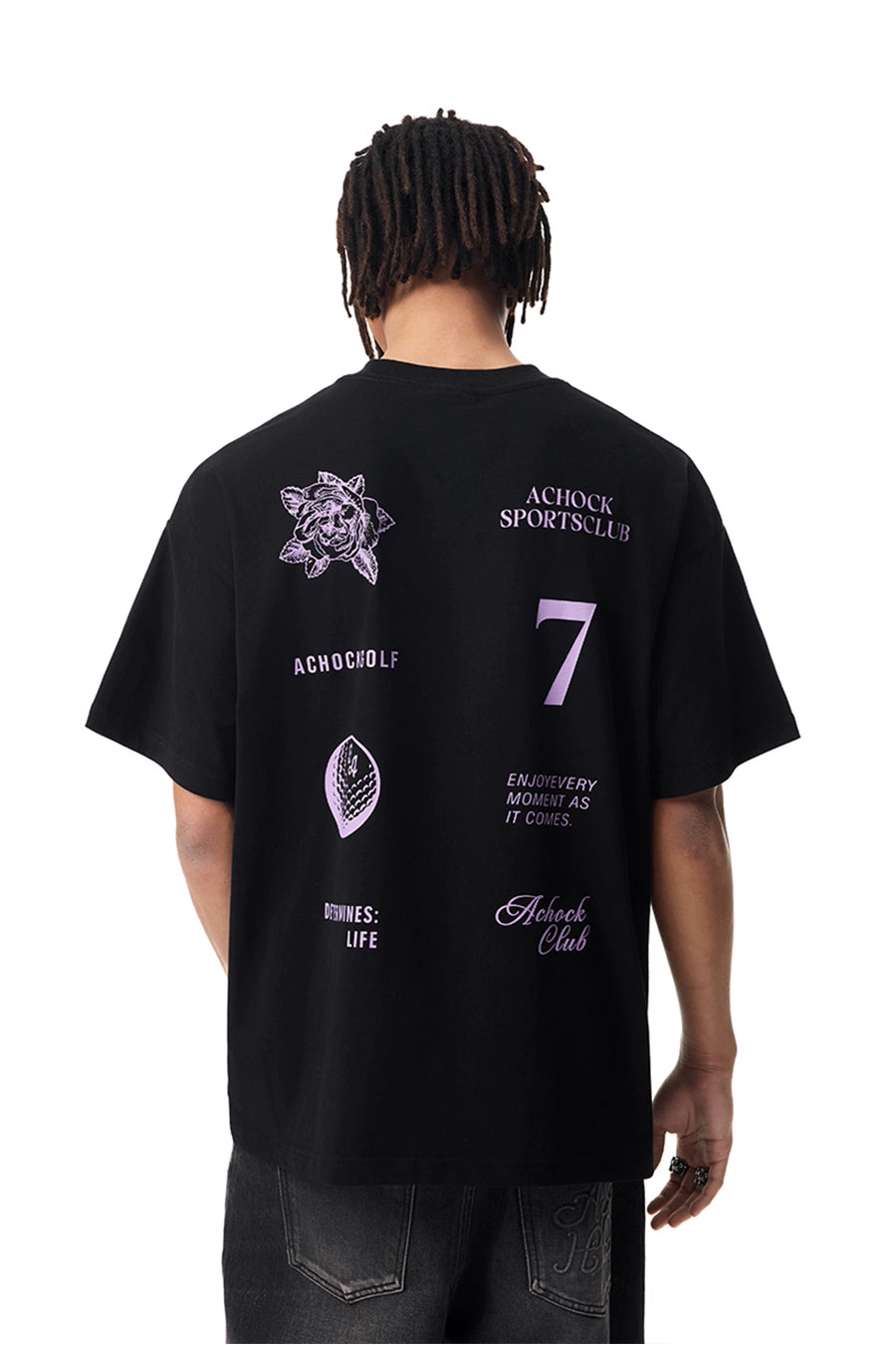 Achock High Street Niche Crew Neck Loose Casual Tee