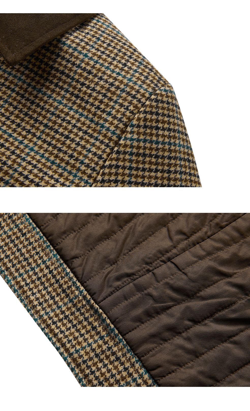 EME Retro Thousand Bird Grid Color Matching Coat