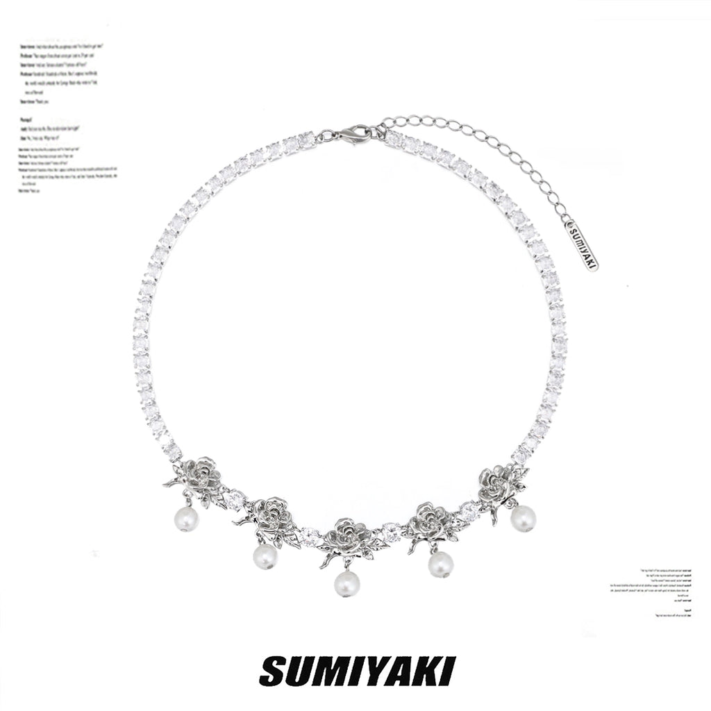 SUMIYAKI Full Diamond Rose Premium Necklace