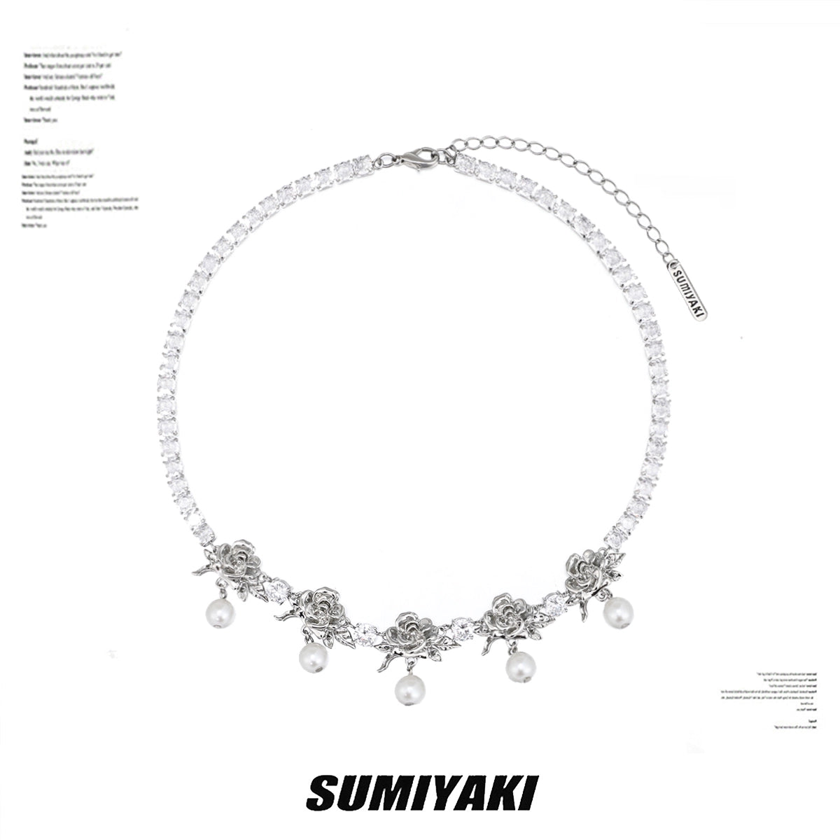 SUMIYAKI Full Diamond Rose Premium Necklace