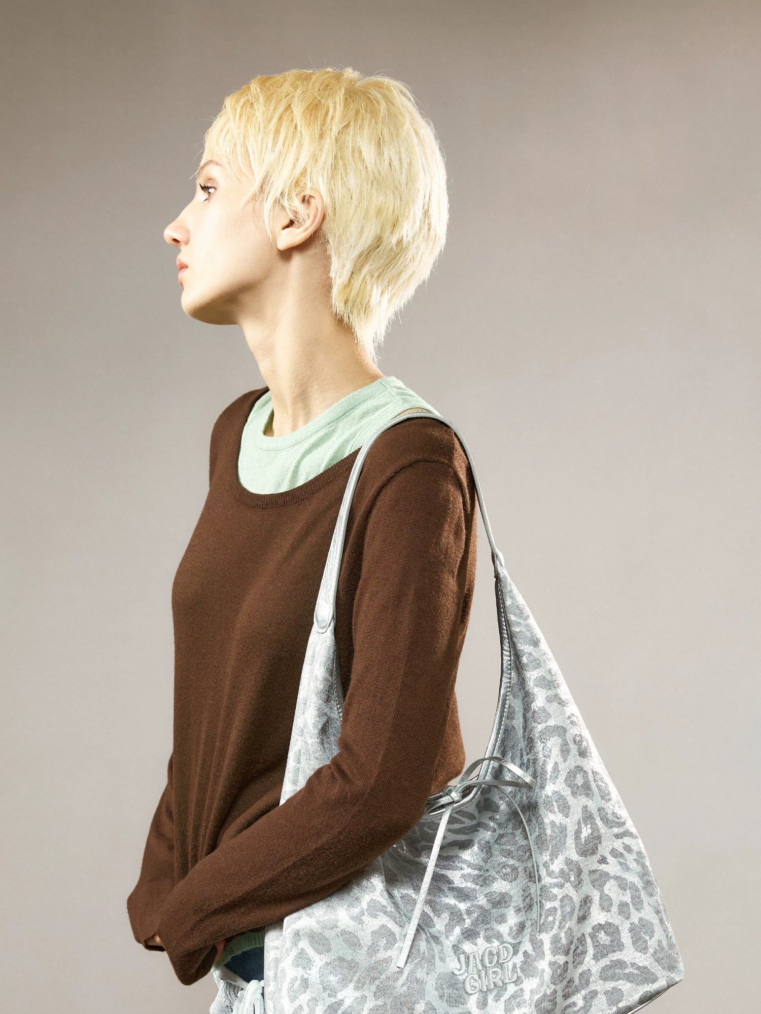JACD Lazy and Relaxed Leopard Print Bag Women's Large-capacity Tote Bag