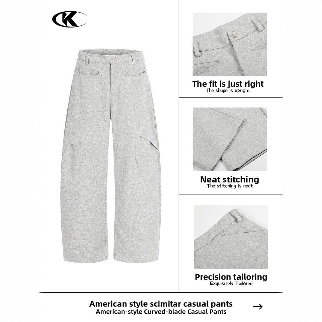 11KN retro wide-leg casual pants