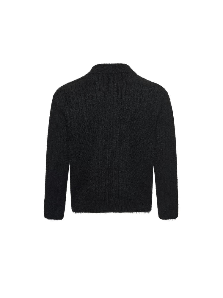 SOUTHFISH Crew Neck Slack Cardigan Sweater