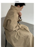 COLN Premium Stand-up Collar Long Trench Coat