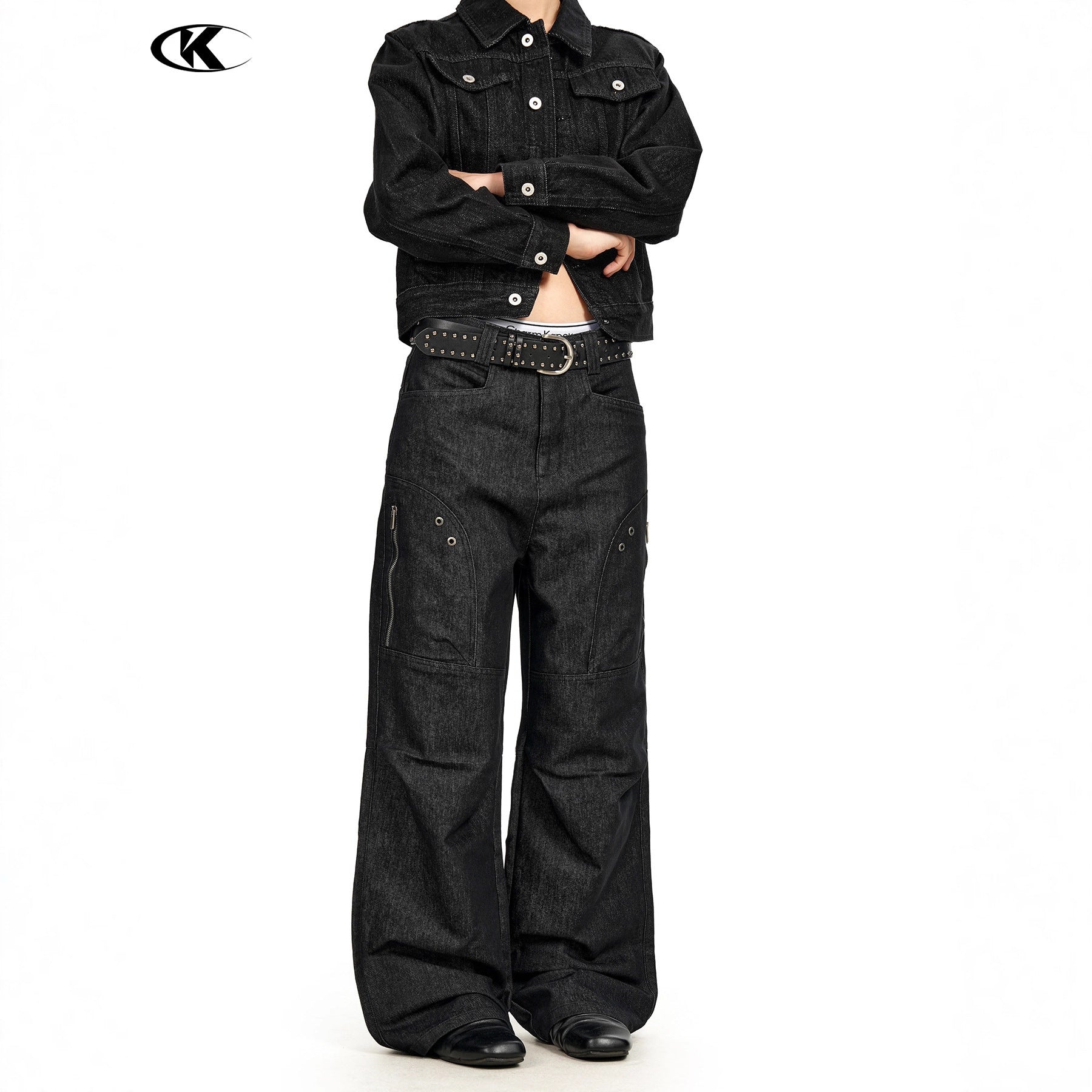 11KN Vintage Loose Versatile Wide Leg Straight Pants