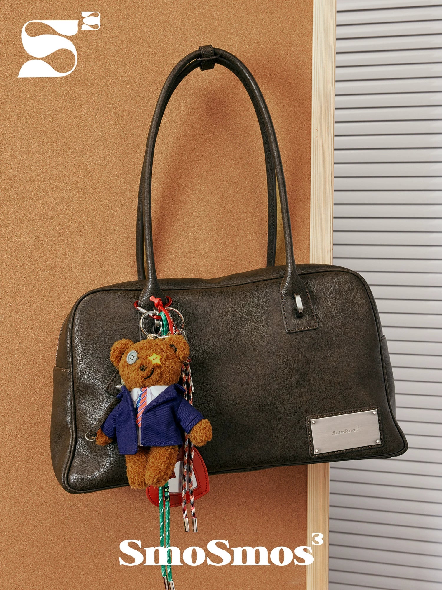 SmoSmos Cowhide Shoulder Laptop Commuter Tote Bag