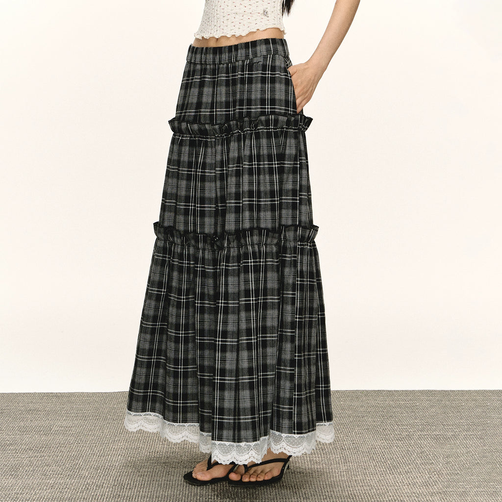 Ariseism Retro Plaid Skirt