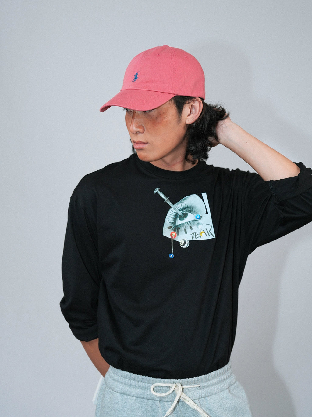 O3PARK Shoulder Sleeve Loose Casual Long Sleeve