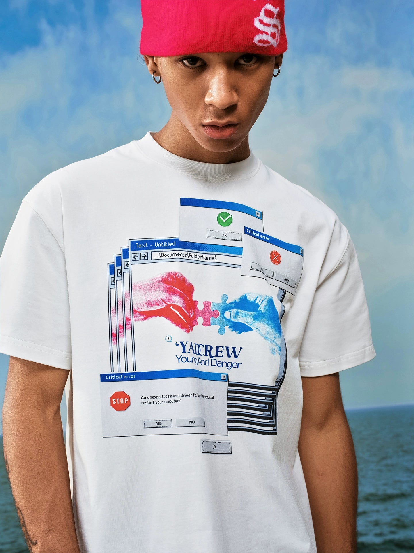 YADcrew Casual Loose Versatile Tee