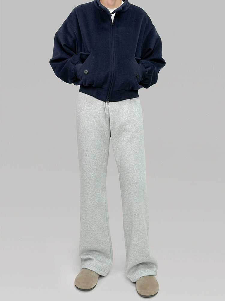 PLUS NO LOGO Silhouette Wool Jacket Zip Jacket