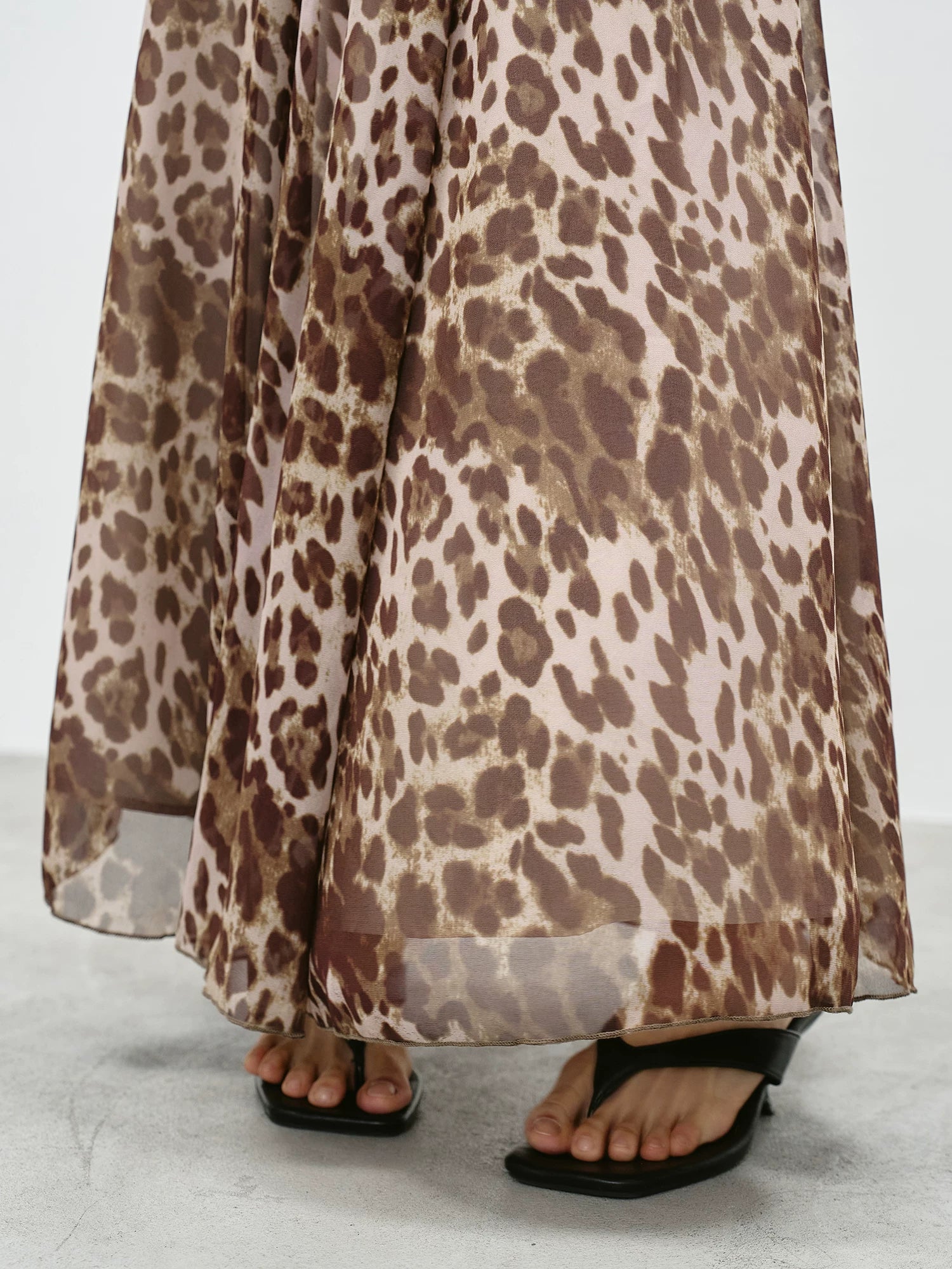 EIGHTHMONTH Leopard Print Swing Skirt