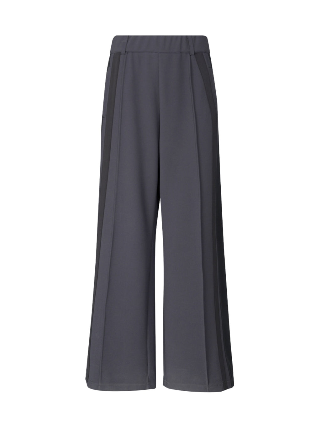 FUNKYFUN Waffle Collage Rod Strip Straight Sweatpants