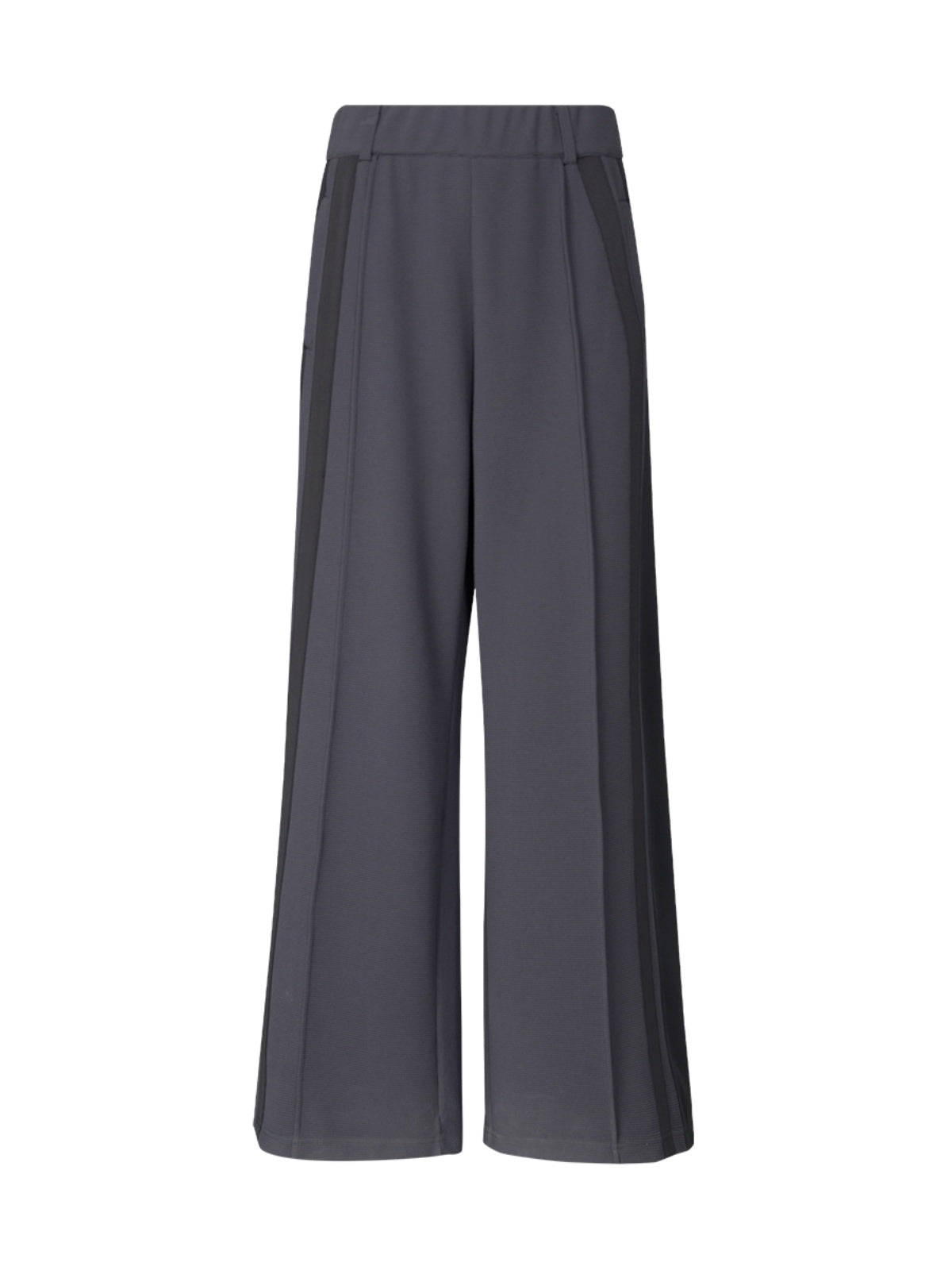 FUNKYFUN Waffle Collage Rod Strip Straight Sweatpants