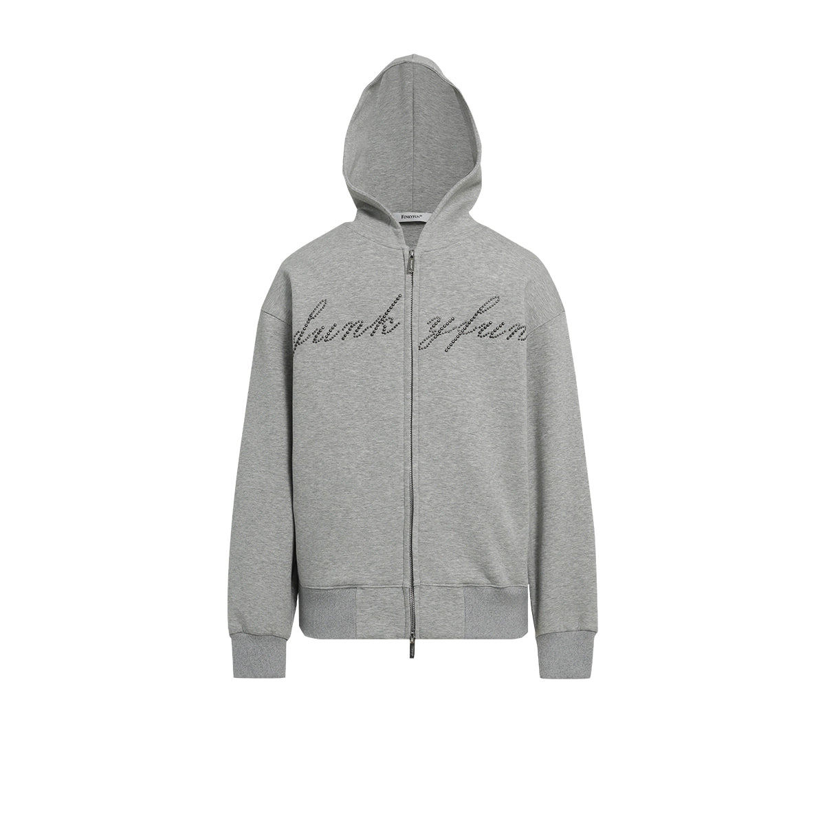 FUNKYFUN 2024AW LOGO Hot Diamond Cardigan Hooded Space Cotton Sweater Jacket