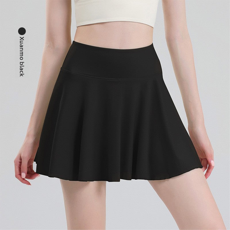 TIANQINGSE Lined Fake Two-piece Skirt