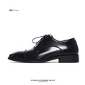 SHENLV STUDIO Glossy Pointed-toed Red-soled Leather Shoes