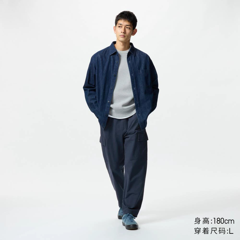 Uniqlo men's clothing and women's clothing washed loose casual tooling nine-point pants/easy casual pants 474100 473177