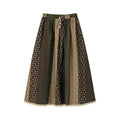 KANO Vintage Parquet Pleated Skirt