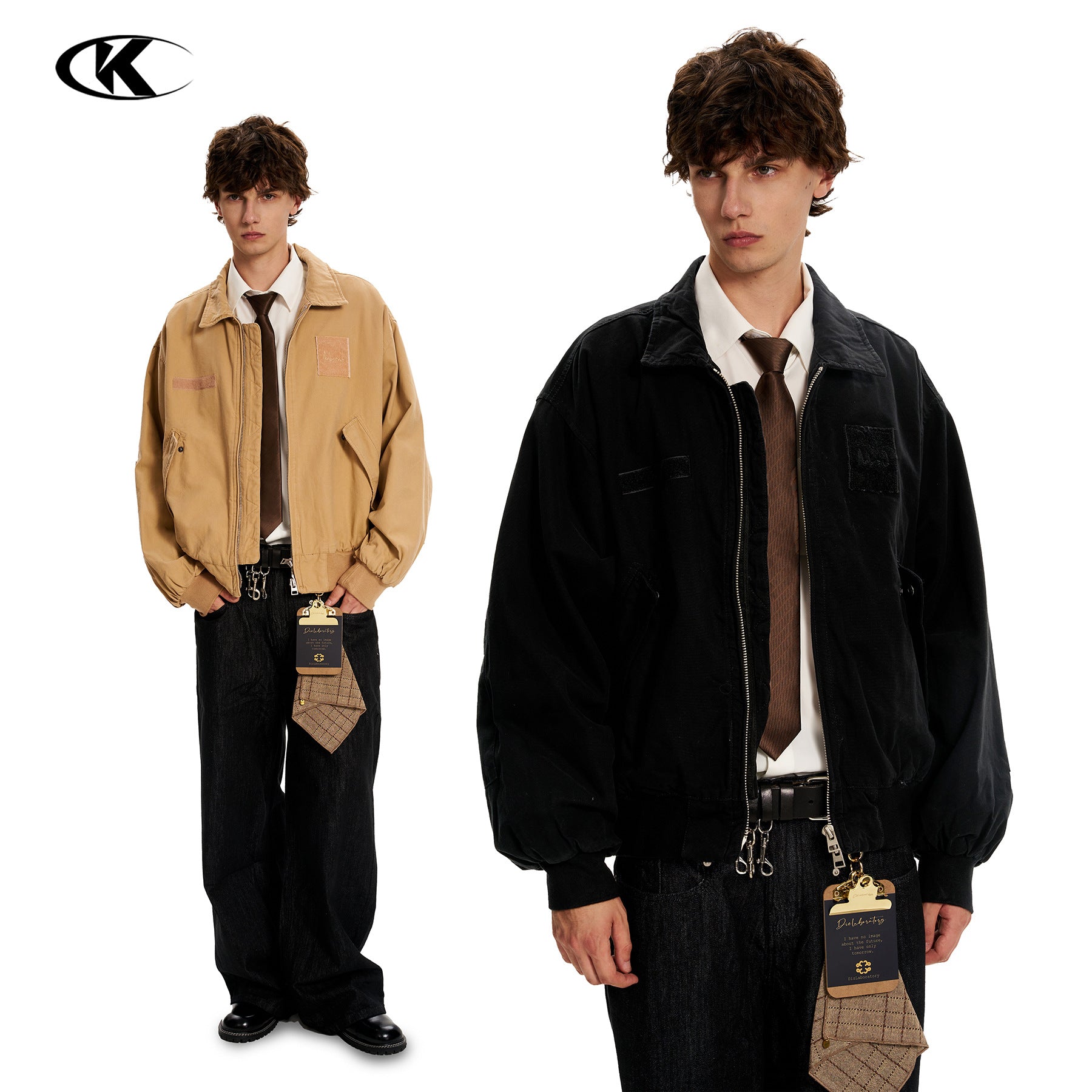 11KN Vintage Embroidered Loose Versatile Lapel Jacket