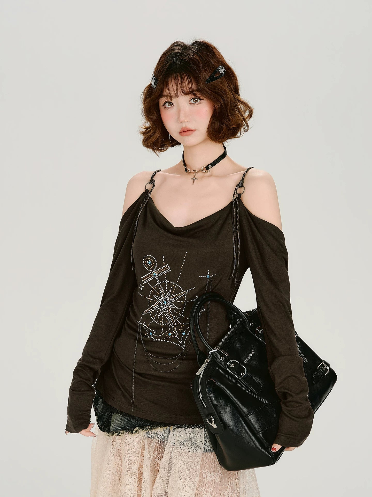 Girlyhalo Slim Fit Versatile Long Sleeve Suspender