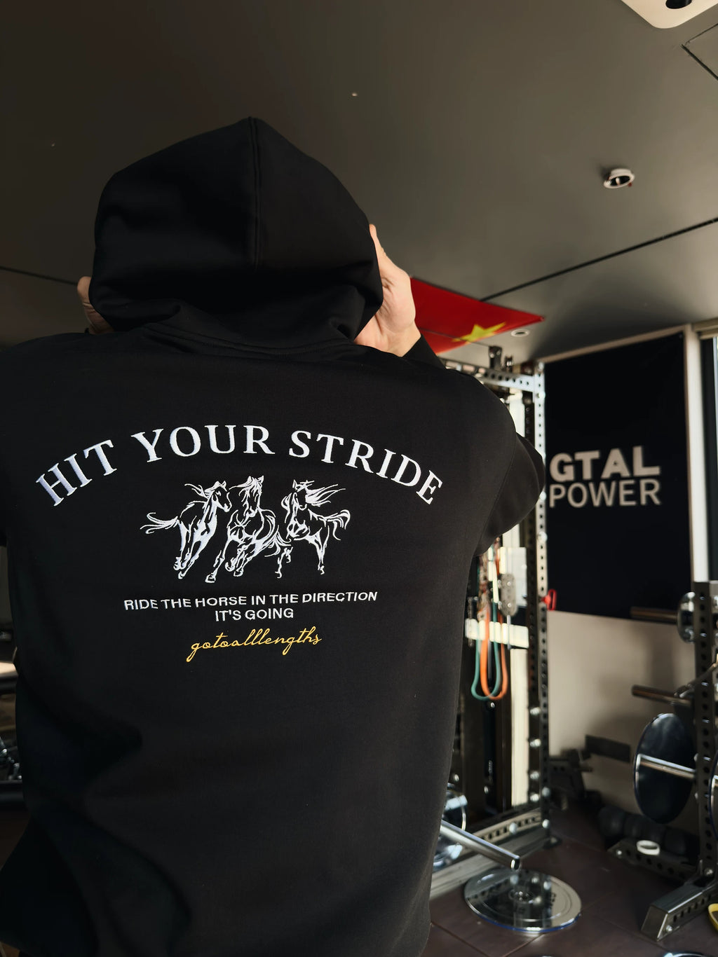 GTAL Hooded Embroidered Fleece Sweater