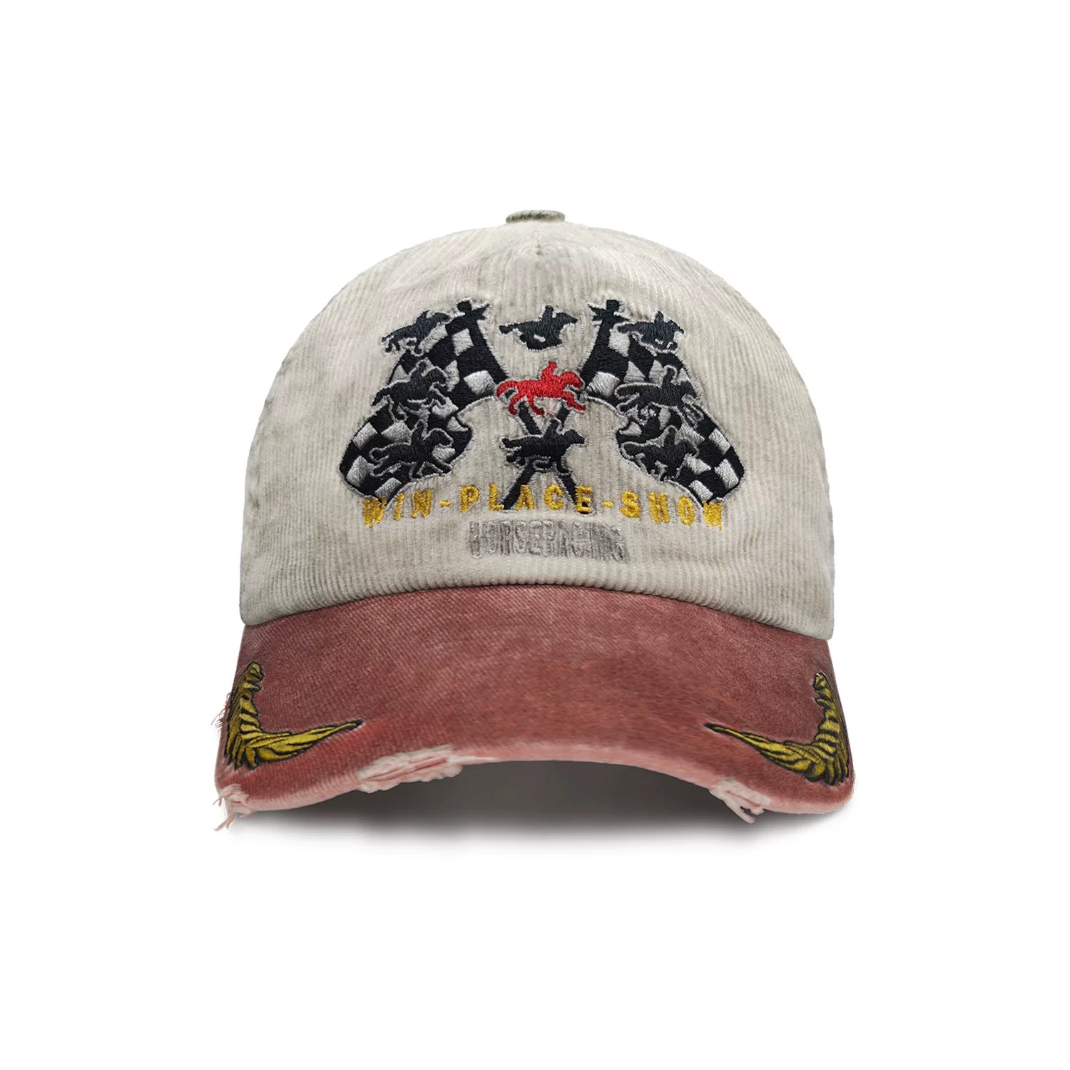 WANNA LAB Corduroy Contrasting Color Old Cap
