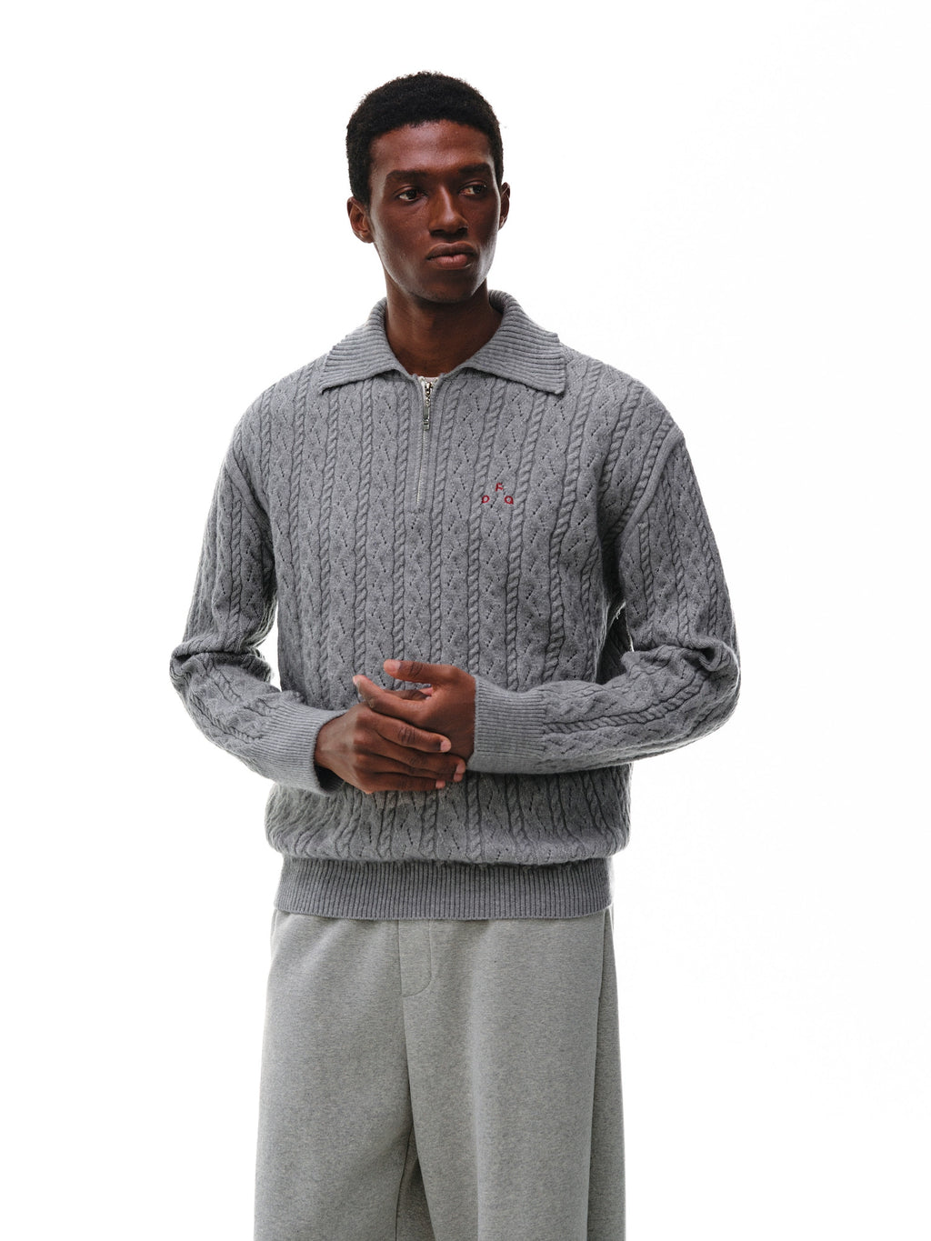 FPA Twisted Lapel Casual Sweater