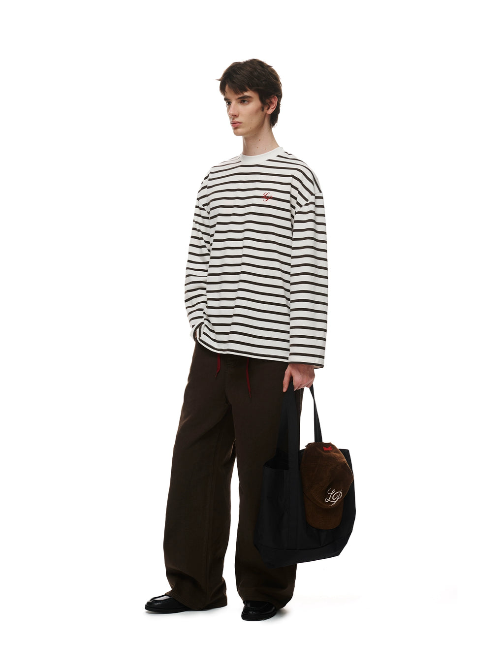 Loopsoon Vintage Stripe Loose Versatile Long Sleeve