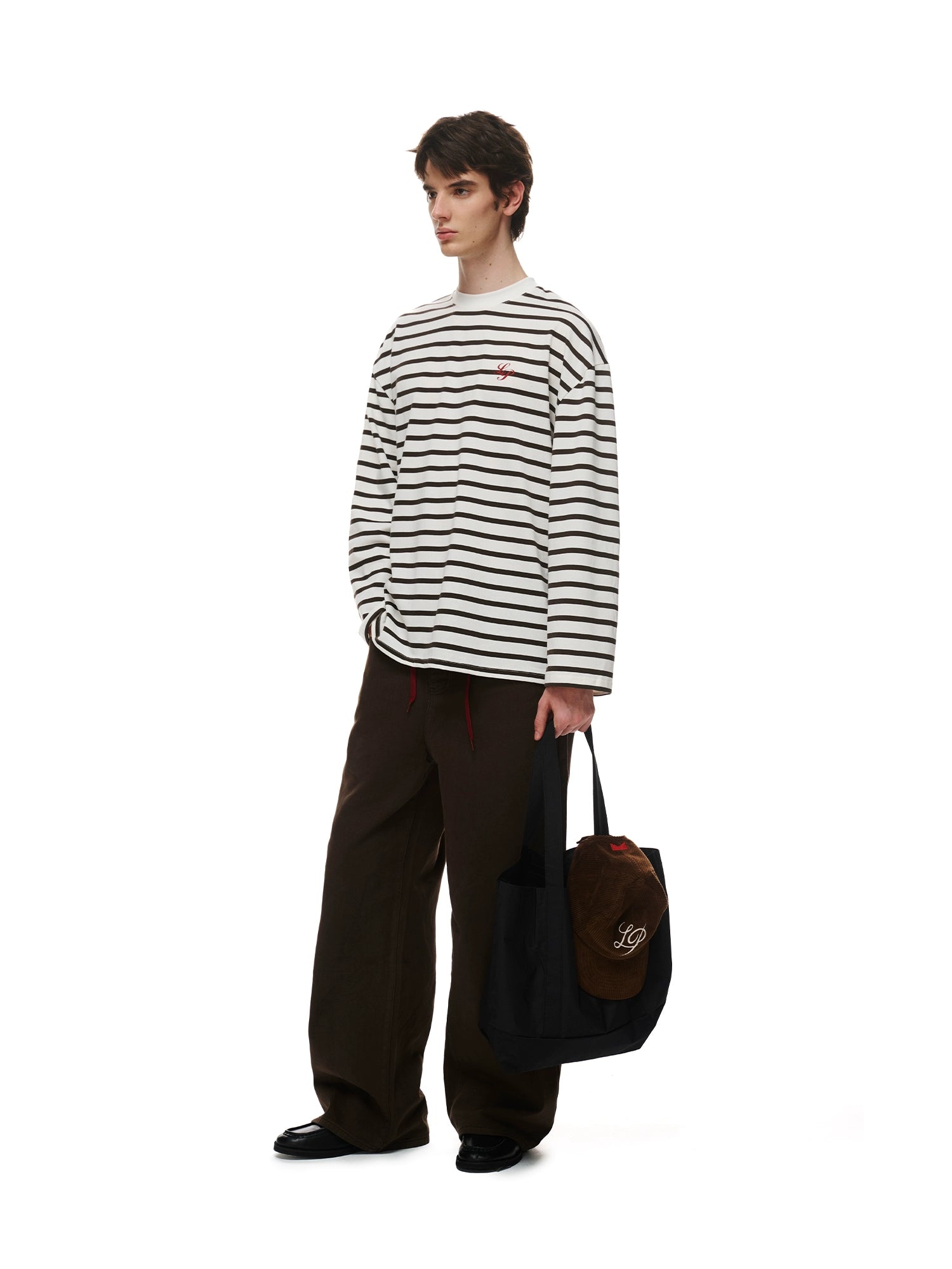 Loopsoon Vintage Stripe Loose Versatile Long Sleeve