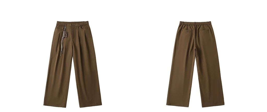 LR MADE Tencel Straight Casual Trousers