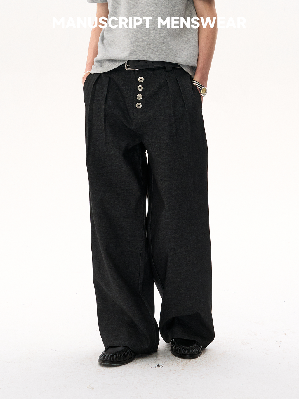MANUSCRIPT Drape Cool Loose Trousers