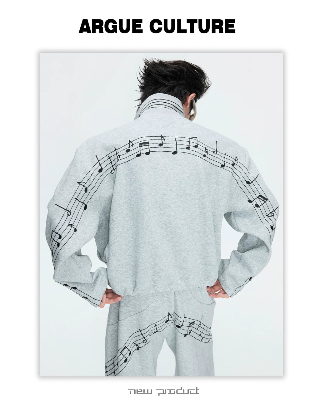 ArguECulturE Embroidered Music Note Sweater Set