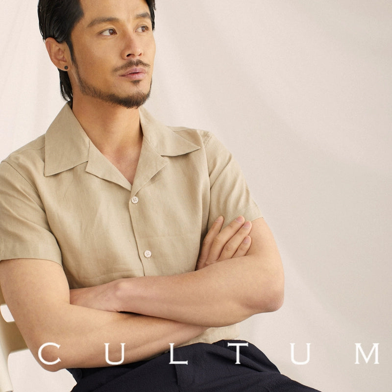 CULTUM Vintage Cuban Collar Shirt Short Sleeve