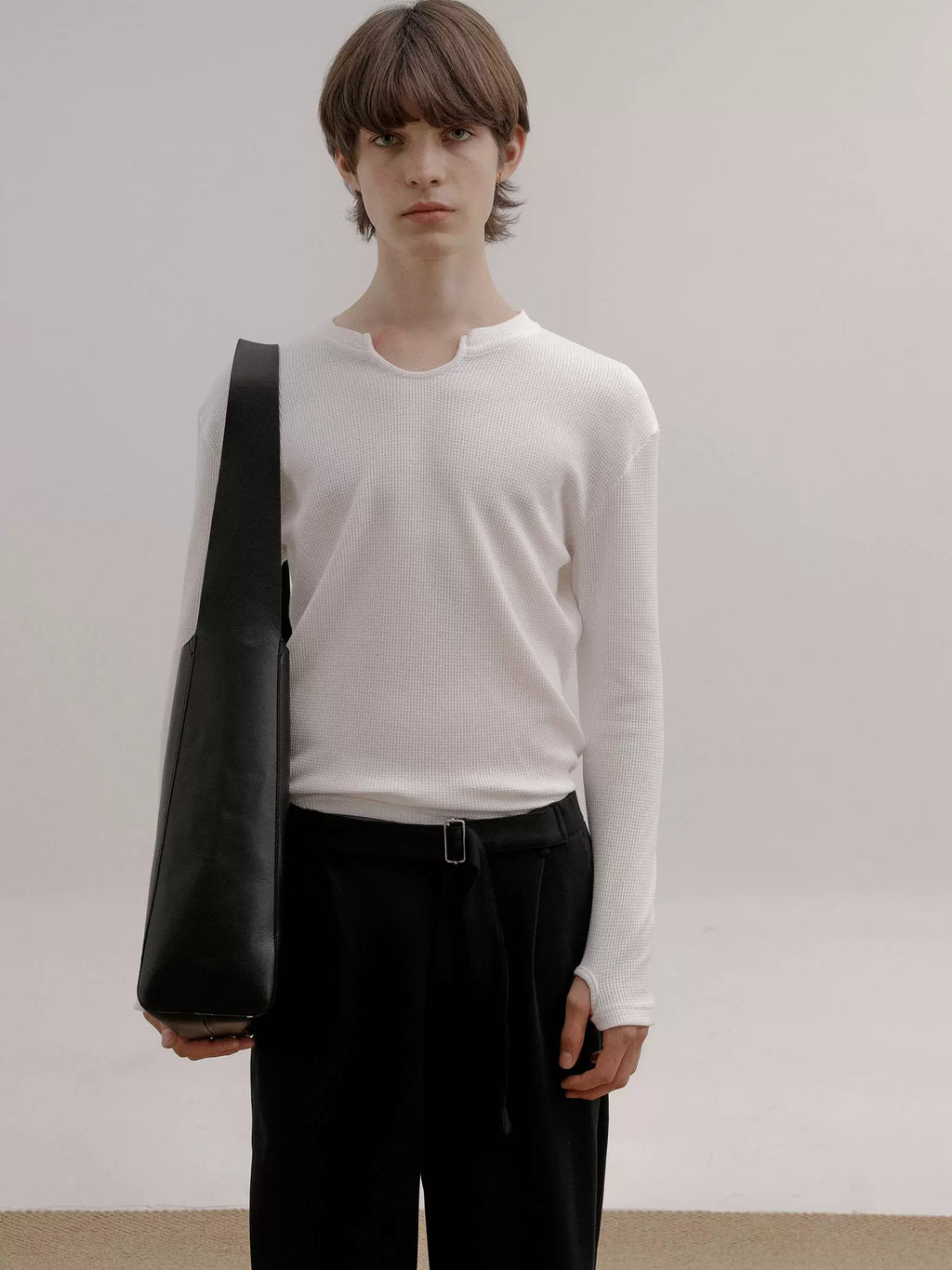 COLN Stacked Simple Bottom Long Sleeve