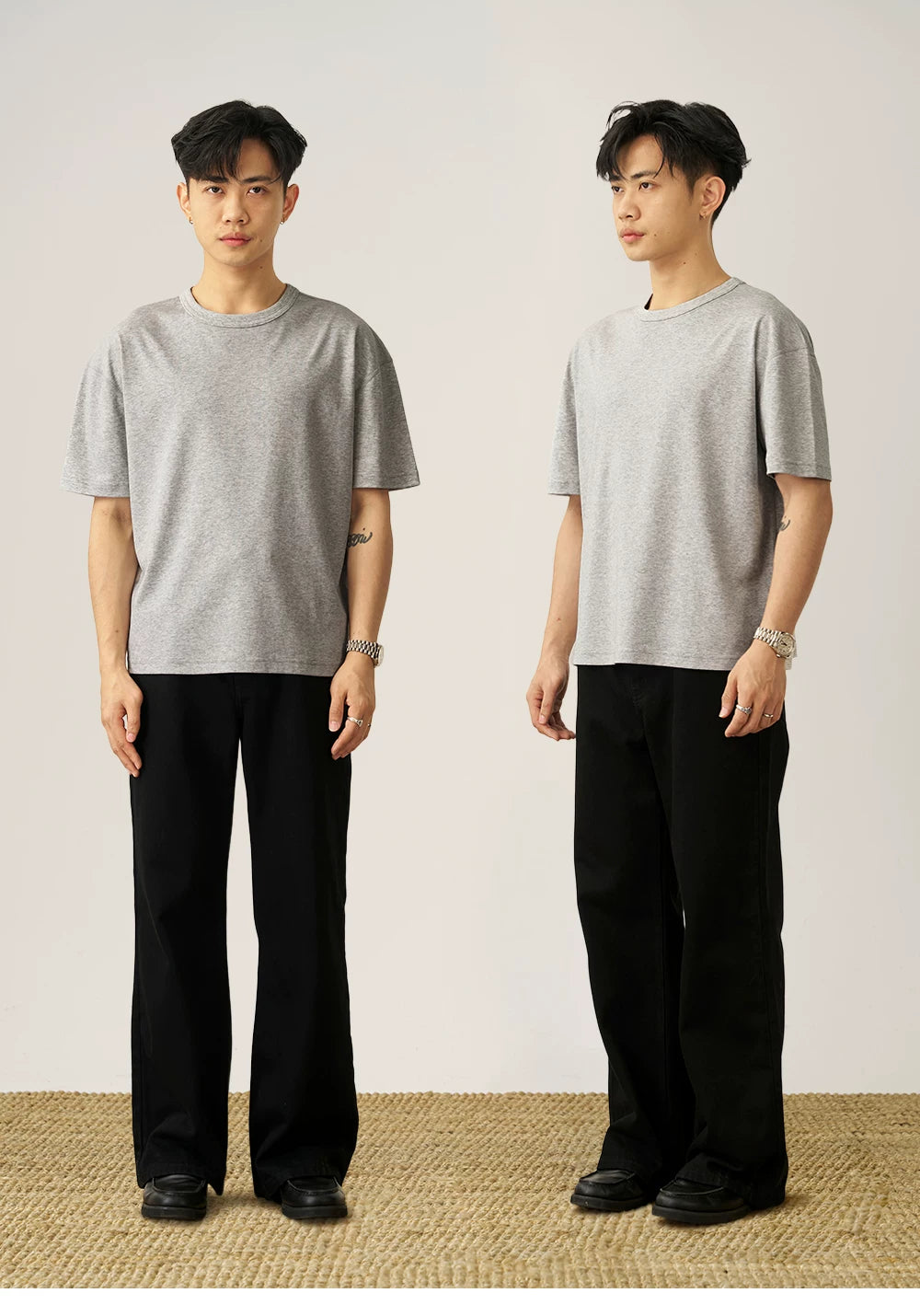 GOODLIVEABLE Small Neckline Casual Versatile Tee