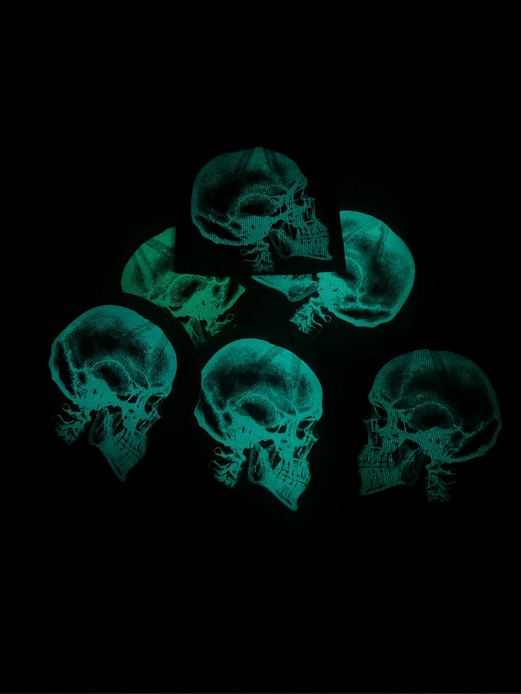 Empty Eyes Luminous Skeleton Printed Cold Cap