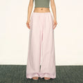 Aaisup Striped Versatile Drawstring Casual Pants