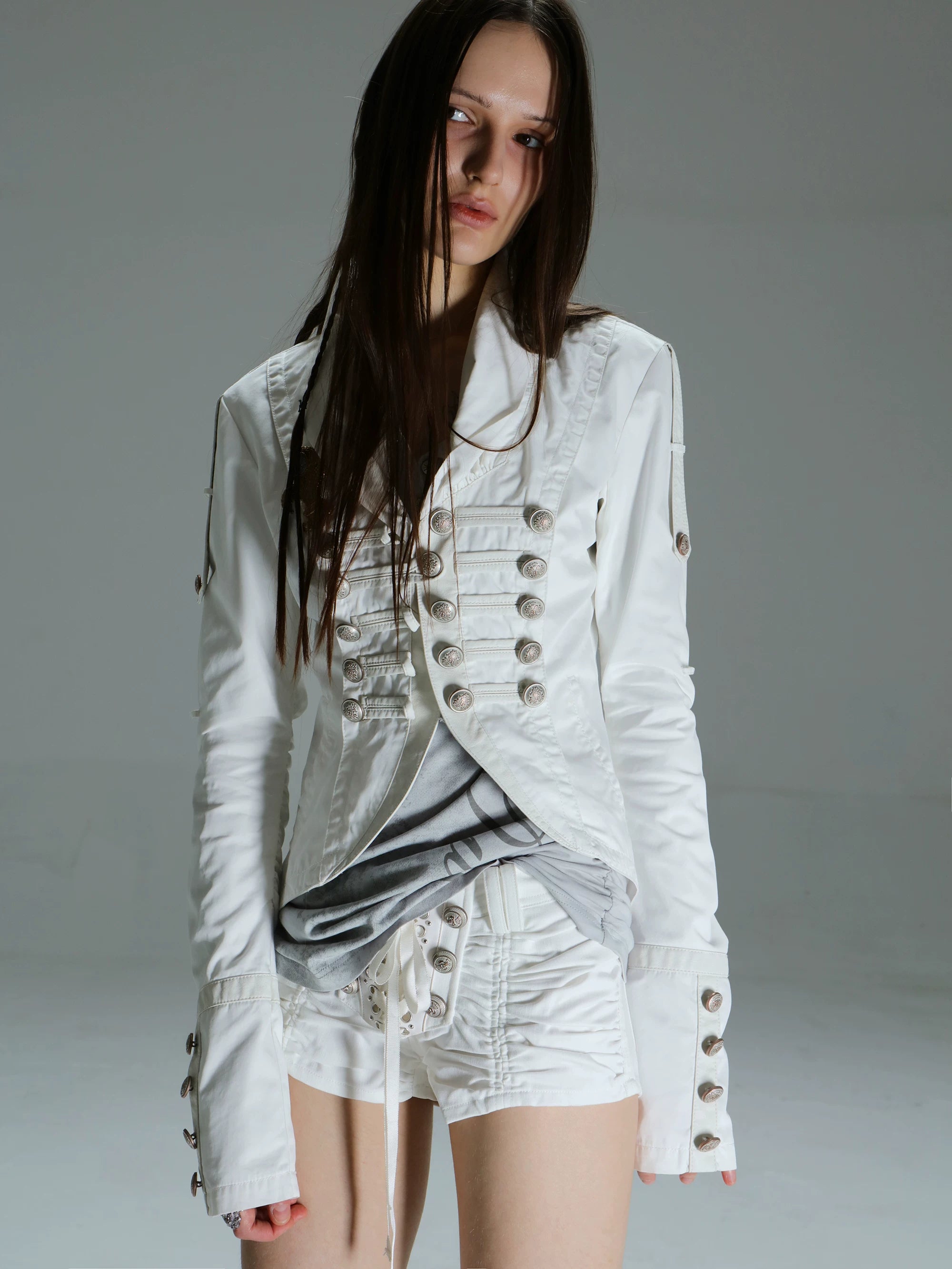DoublePunch Leather Short Long-sleeved Jacket