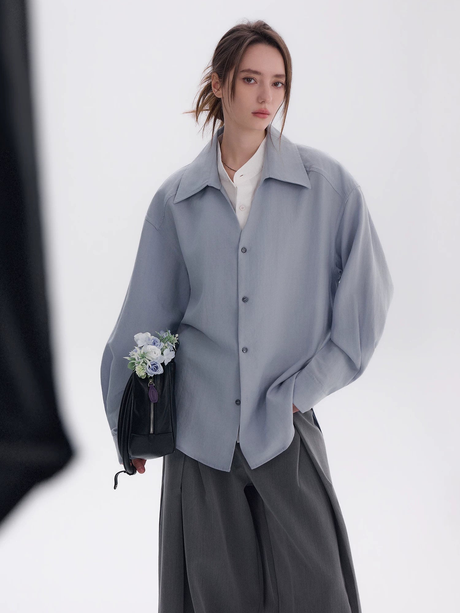 CHOR Fake Two-piece High-end Casual Simple Long-sleeved Shirt