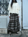 Ang: Project Vintage Stitched Lace Checked Skirt