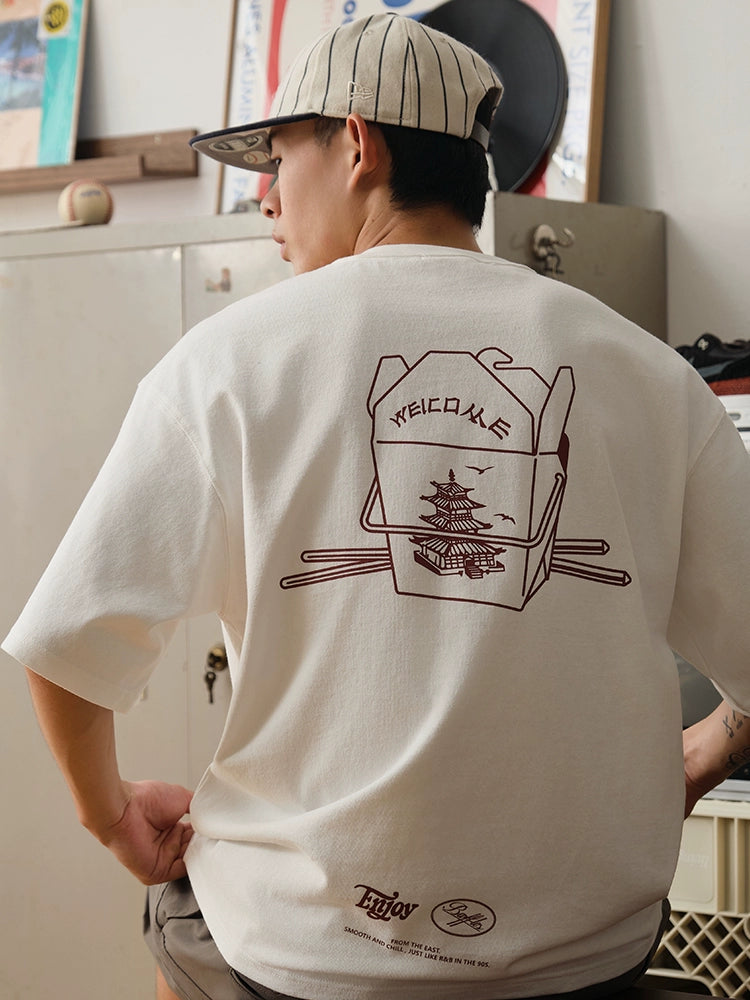 Battles Vintage Loose Casual Crew Neck Tee