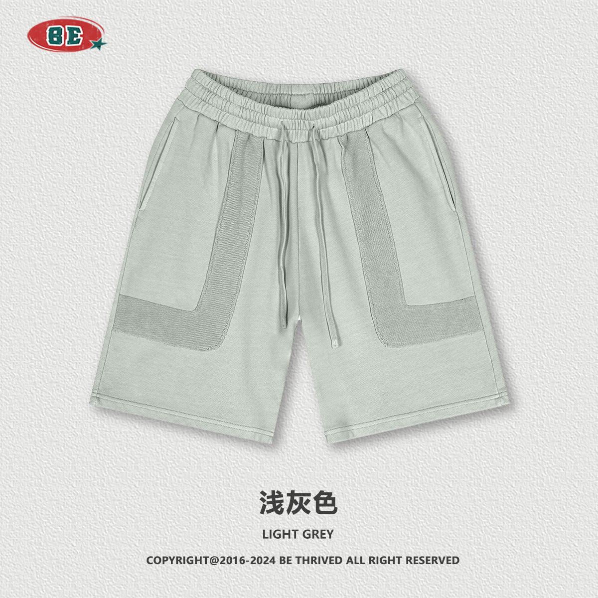 BE heavy washed five-point pants Shorts