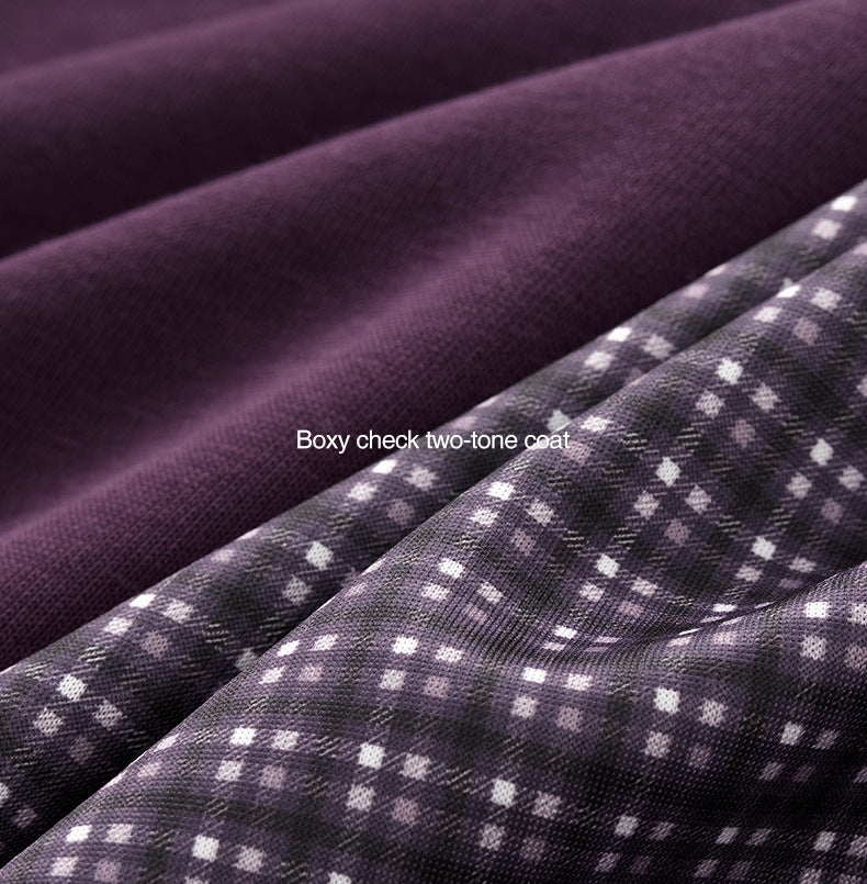 Inflation Checked Two-tone Casual Jacket