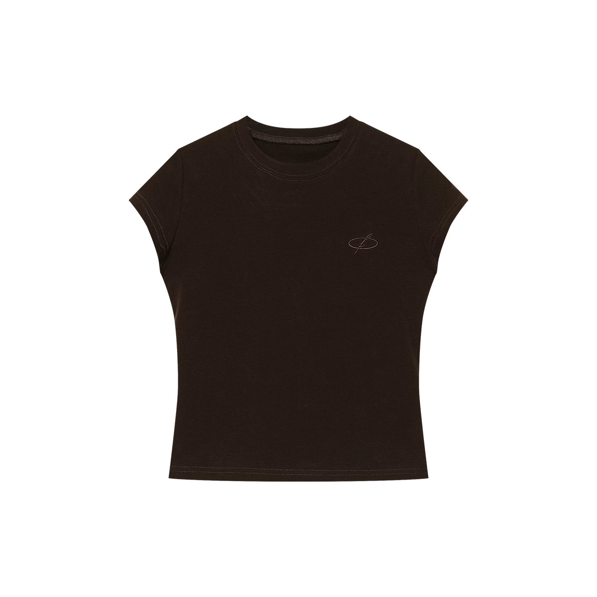 FUNKYFUN Embroidery Front Shoulder Waist Tee