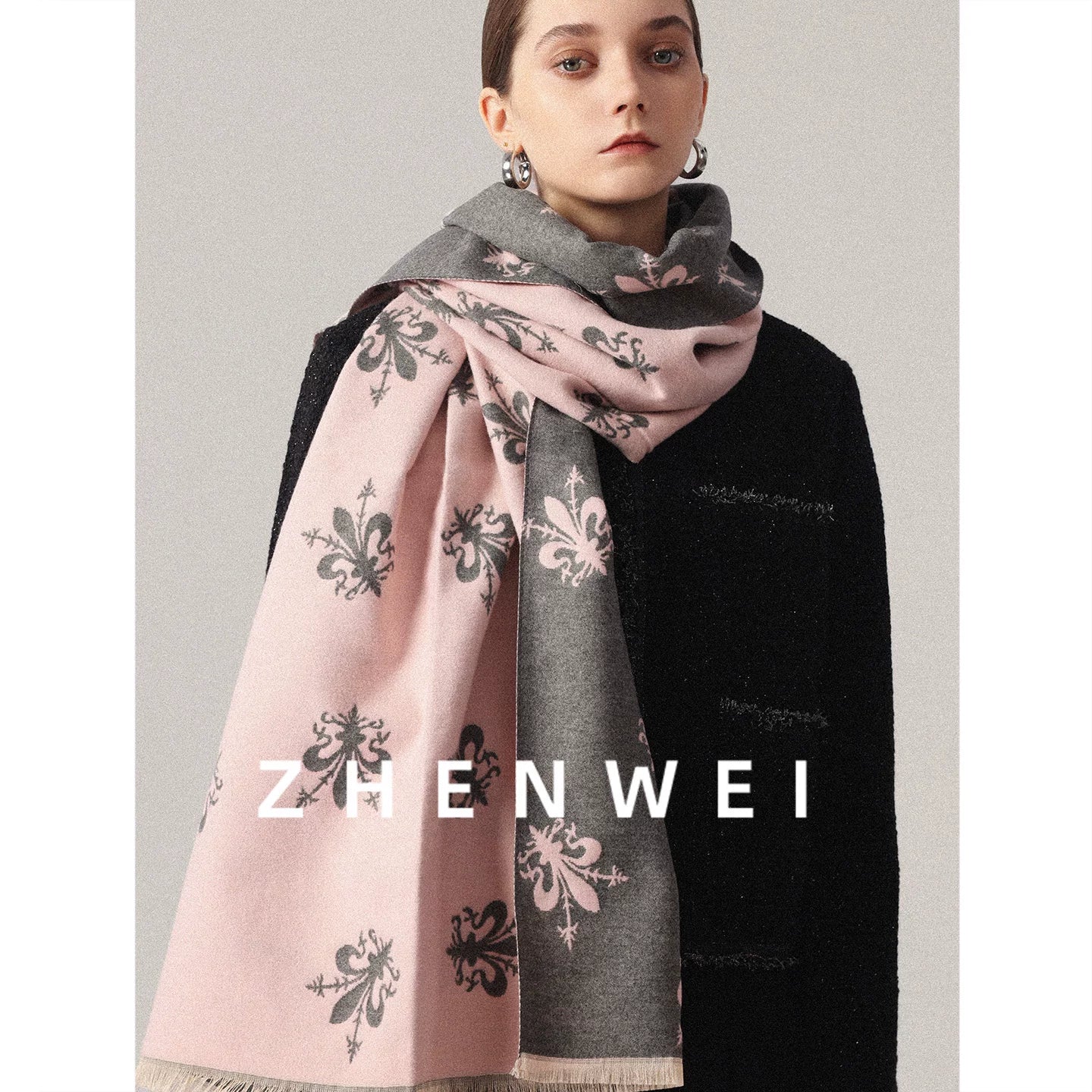 ZHENWEI Florence Iris Plus Wide Shawl Scarf